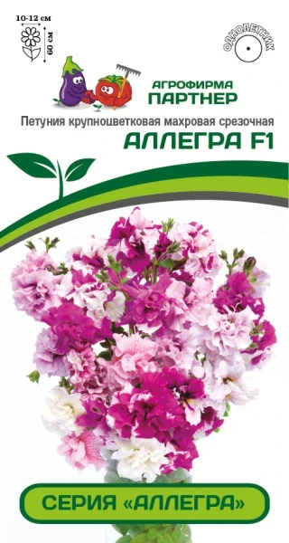 Партнер Петуния серия "Аллегра" АЛЛЕГРА F1 / крупноцветковая махровая срезочная^(5шт в амп), изображение 0